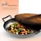 Nutrichef Pre-Seasoned Cooking Wok - Cast Iron Stir Fry Wok With Wooden Lid NCCIWOK60 - alternate 3